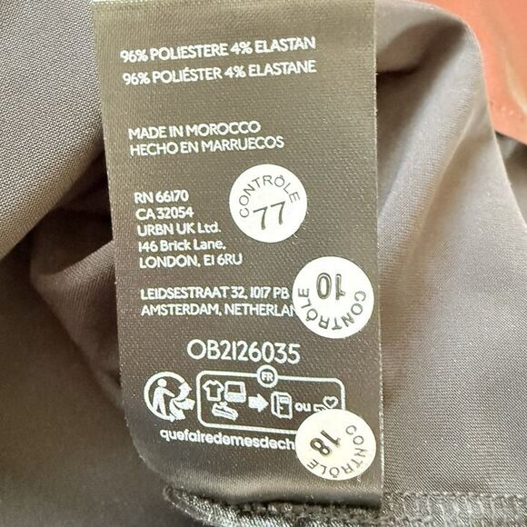 Anthropologie Shine Button Down Shirt Small Burgundy Metallic Top OVERSIZED NWT - Picture 10 of 11